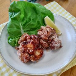 タコと砂ずりの竜田揚げの画像