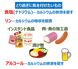 カルシウムの吸収を妨げる食品の写真