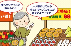 「食べきりサイズで助かる。一人暮らしだから小さいサイズのものが買えてよかった」