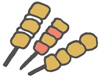 焼き鳥のイラスト