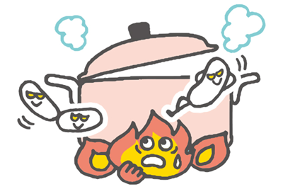 熱に強い細菌をイメージしたイラスト