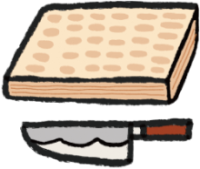 まな板と包丁のイラスト