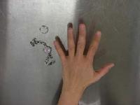 指輪等をはずした手の写真