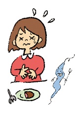 腹痛のイラスト