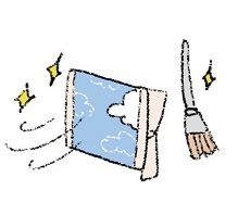 換気と清掃のイメージイラスト