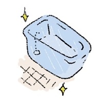 キレイな浴槽のイラスト