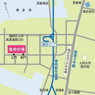 食肉市場周辺地図