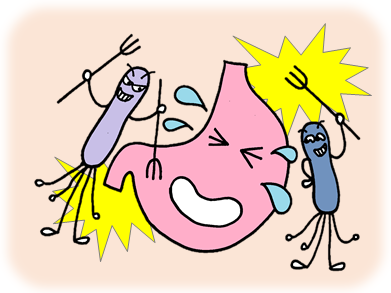 ピロリ菌のイメージイラスト