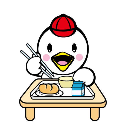 給食を食べるスタンバード