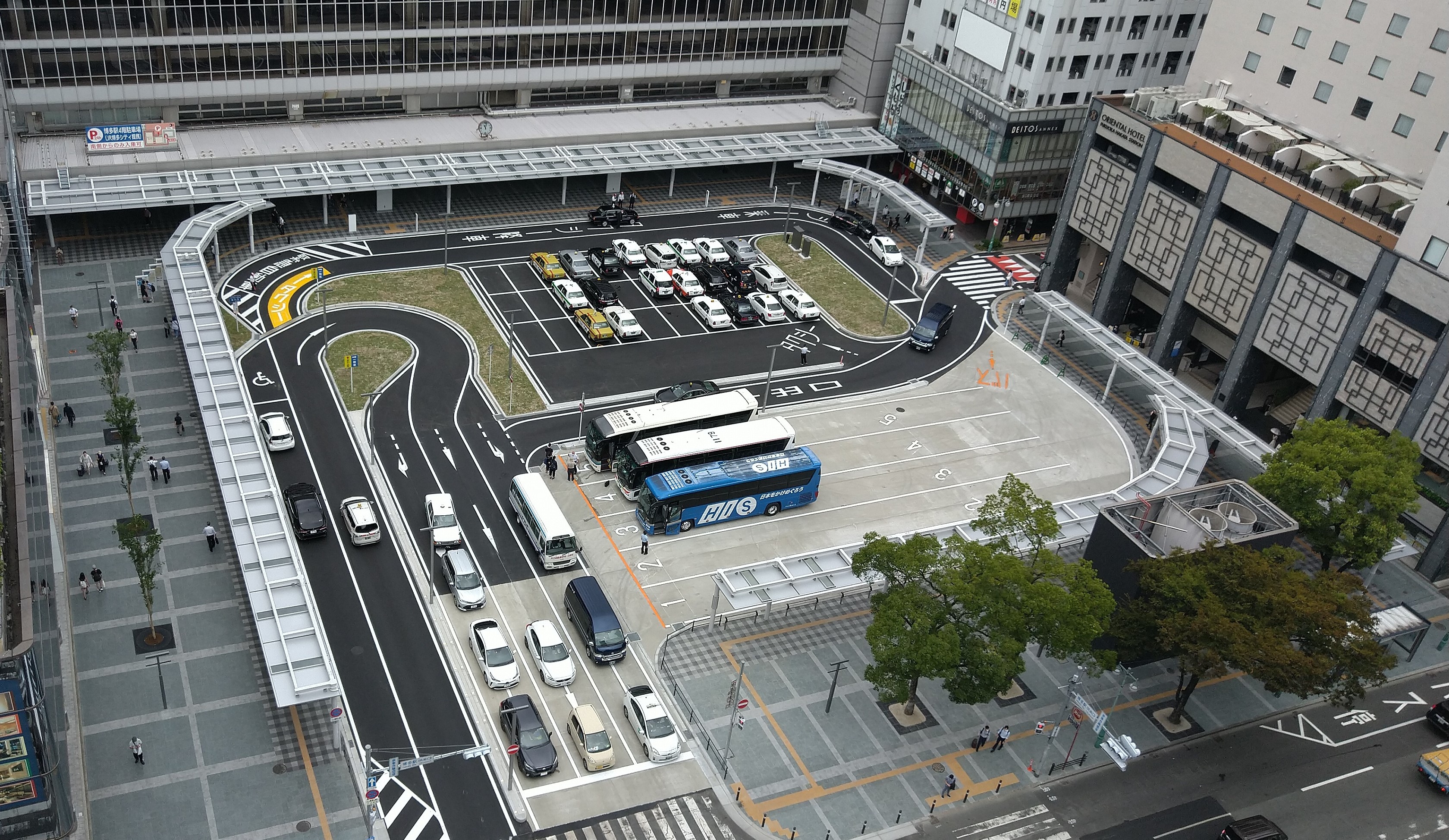 整備後の博多駅筑紫口駅前広場