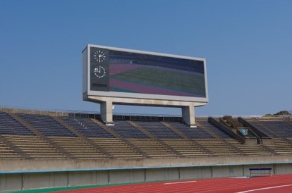 東平尾公園博多の森陸上競技場の電光掲示板