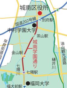 城南学園通りイラストマップ