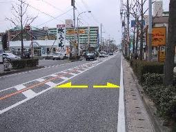 区画線設置後