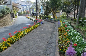 3丁目坂道花壇