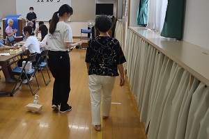 歩行速度測定の様子