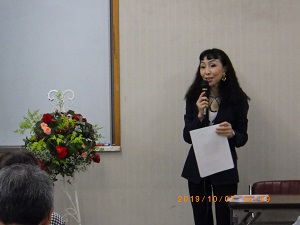 写真：花のまちづくり講演会講師