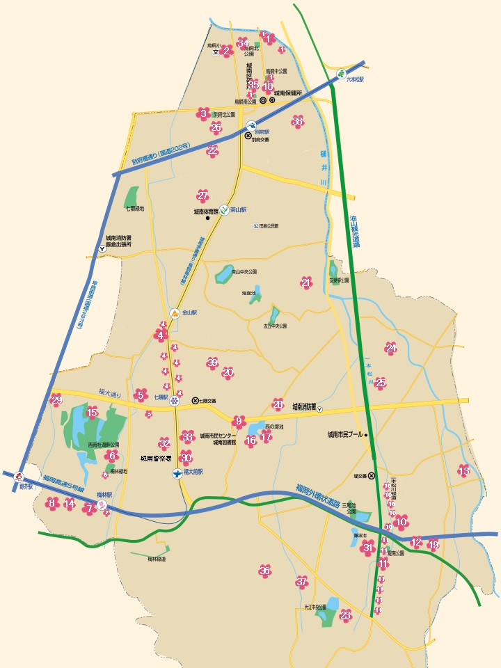 じょうなんくはなめぐりまっぷ