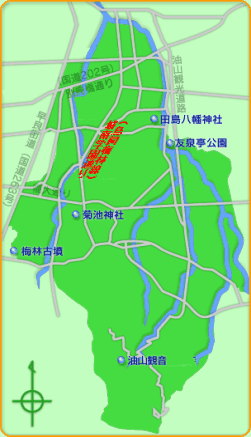 城南区の史跡のための簡易イラストマップ