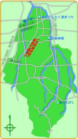 城南区の祭り・伝統行事の簡易イラストマップ