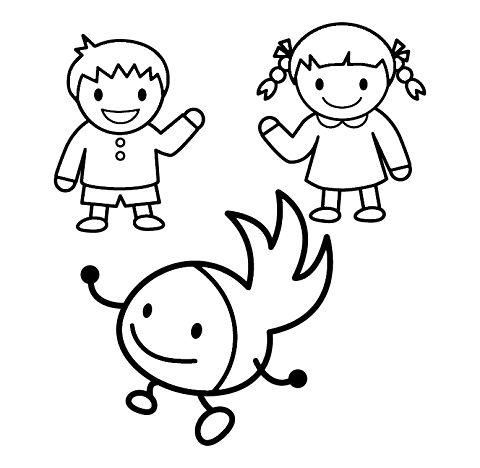 ぬり絵ニッコりんとお友達