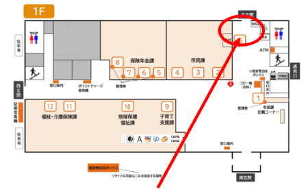 設置場所の地図