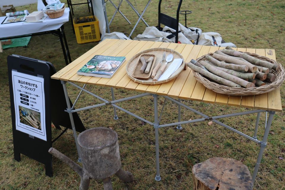 手ぶらでキャンプ＆油山の木を削ってスプーンづくり