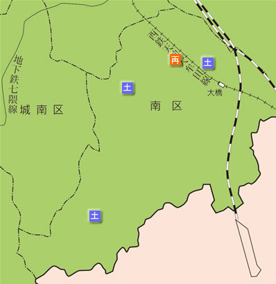 南区の地図