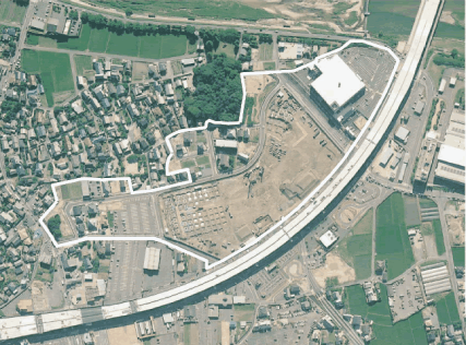 橋本地区の航空写真