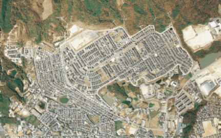 生松台地区の航空写真