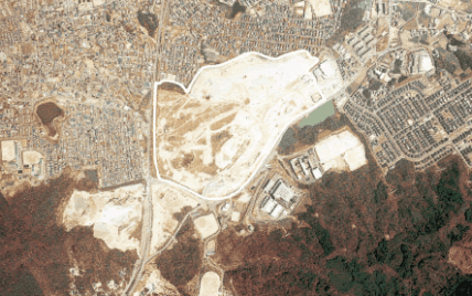 生の松原地区の航空写真