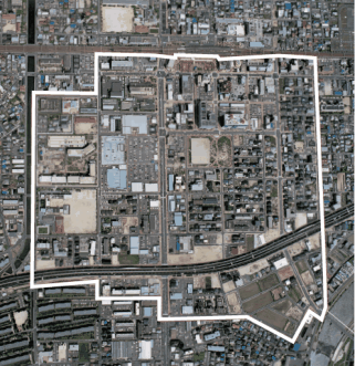 姪浜地区の航空写真