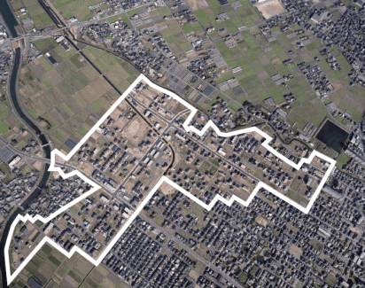 田尻地区の航空写真