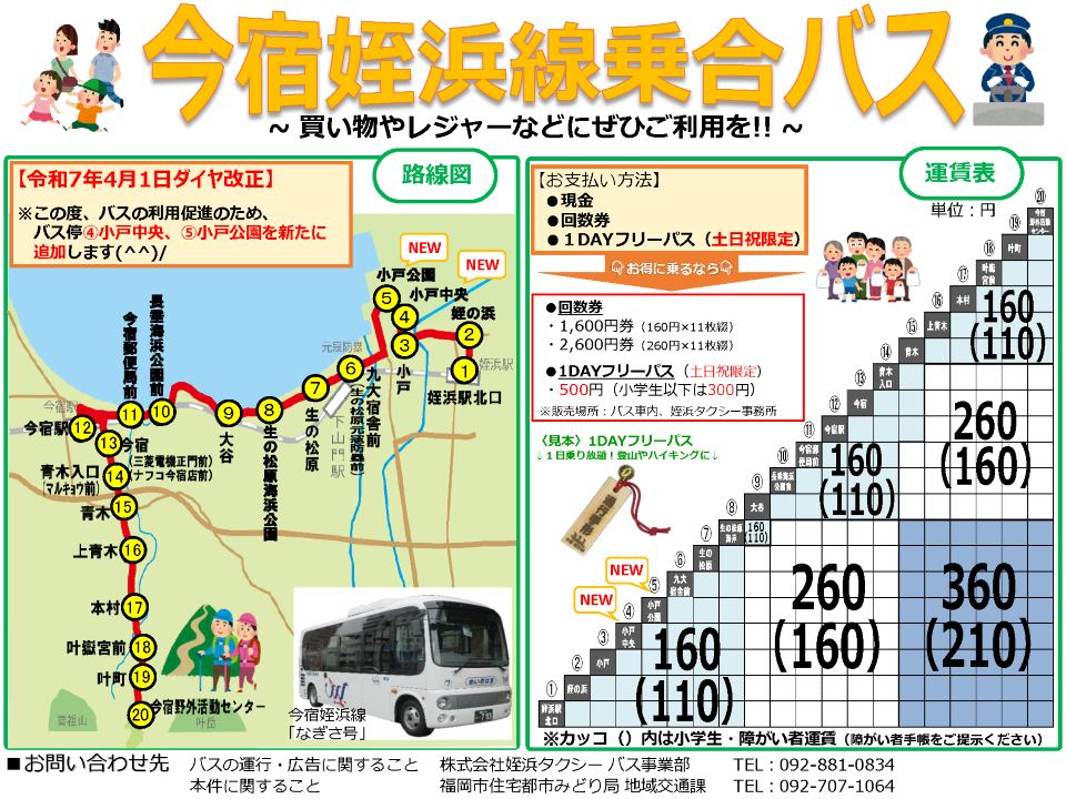 今宿姪浜線乗合バス利用促進チラシ