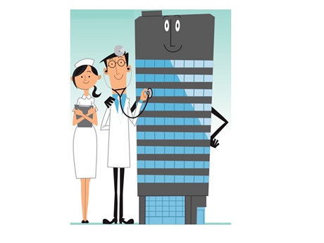 建物を点検してる画像