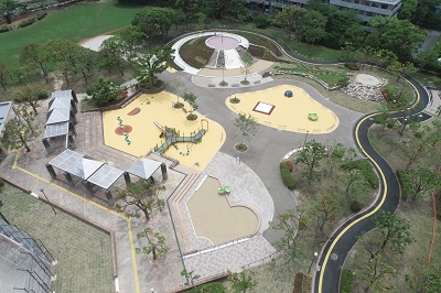 遊具広場(アクティブゾーン)の空撮写真