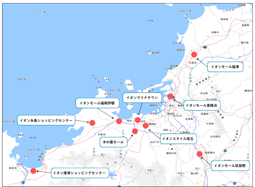 場所を示した地図