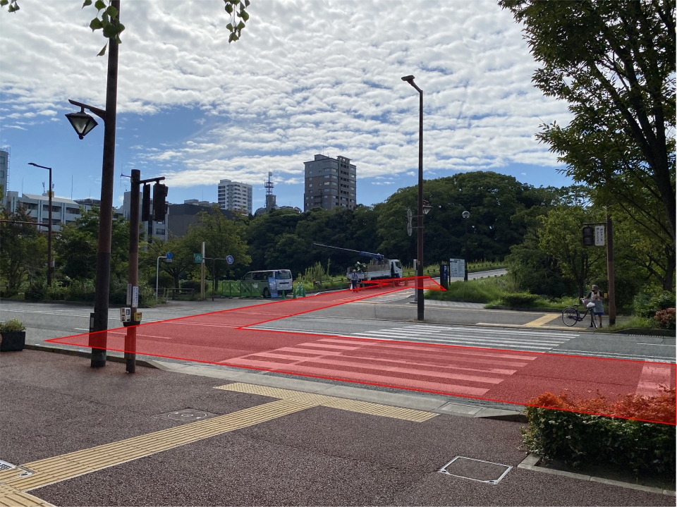 舞鶴公園第４駐車場への経路案内の1枚目