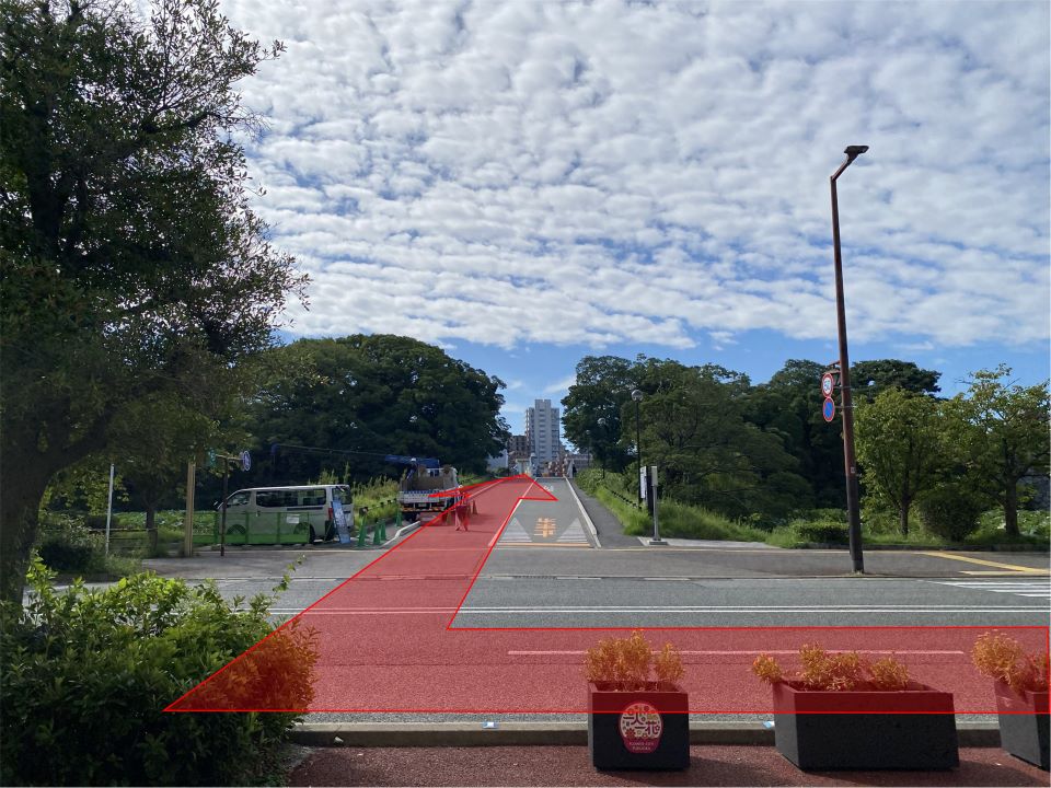 舞鶴公園第４駐車場への経路案内の2枚目