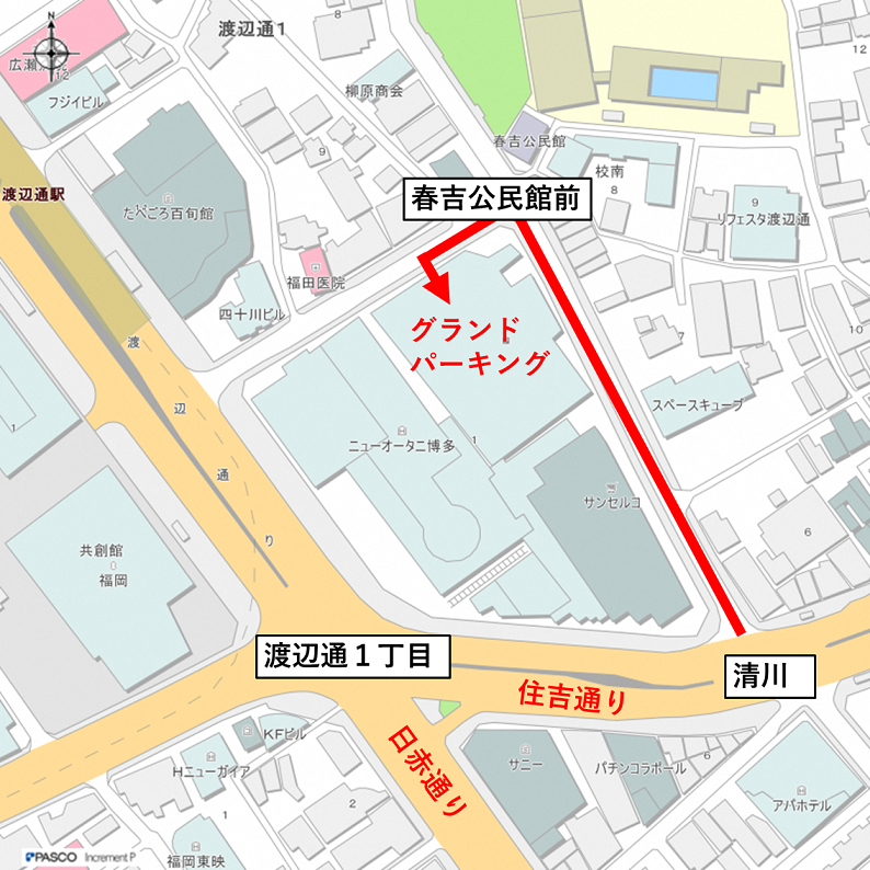 画像：グランドパーキングの案内図