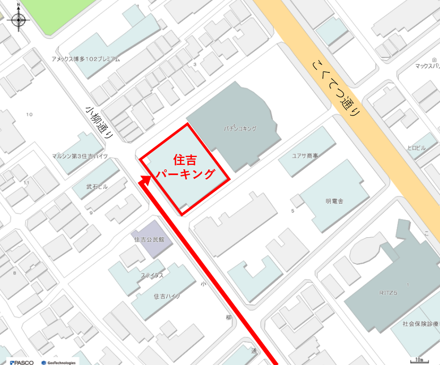 画像：住吉パーキング案内図２