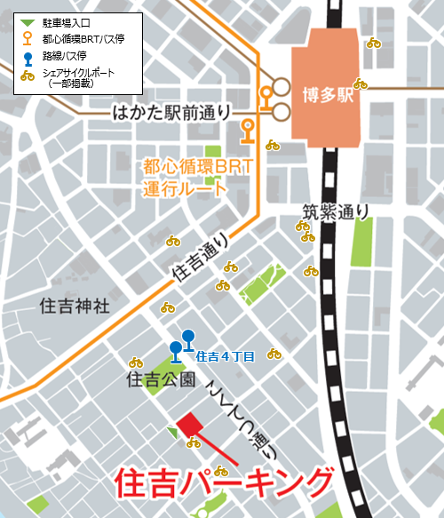 画像：住吉パーキング位置図