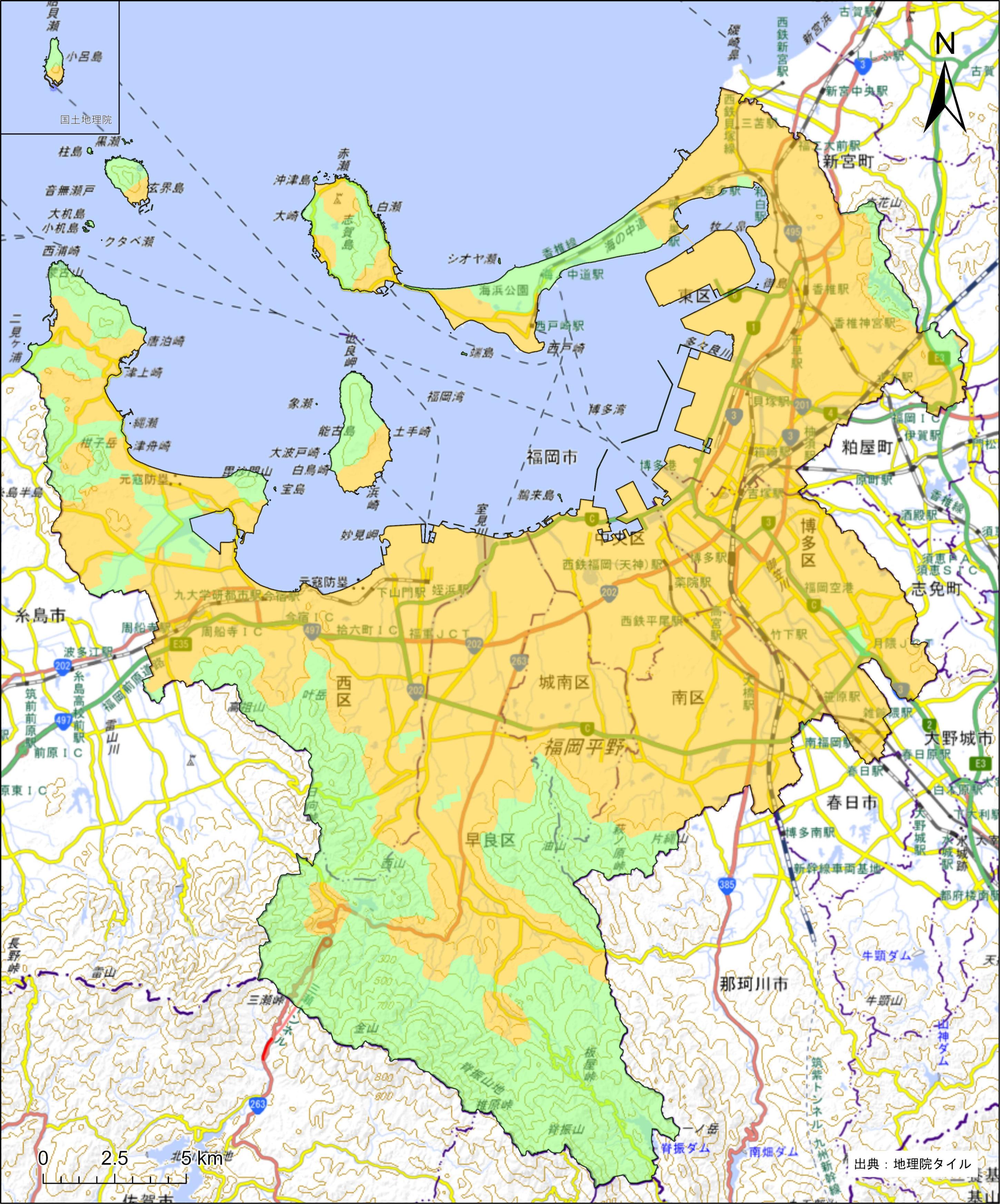 市全域を規制区域にした地図