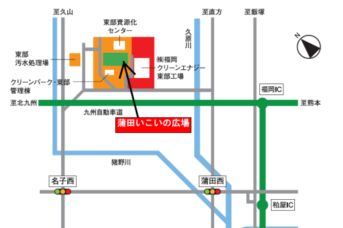 蒲田いこいの広場周辺マップ