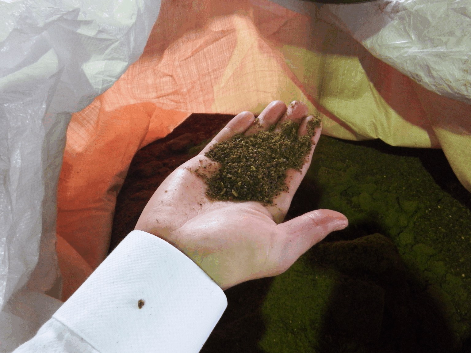 食品廃棄物から作られた飼料の拡大画像