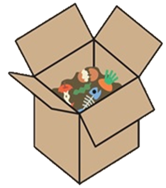 段ボールコンポストの画像