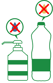 液体と容器のイラスト