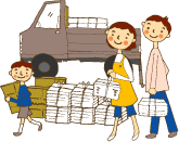 集団回収への持ち出しイメージ