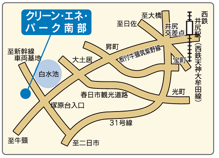 クリーンエネパーク南部の地図画像