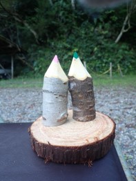 クラフト体験で作られた色鉛筆
