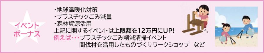 環境イベント支援コースの上限額アップについて